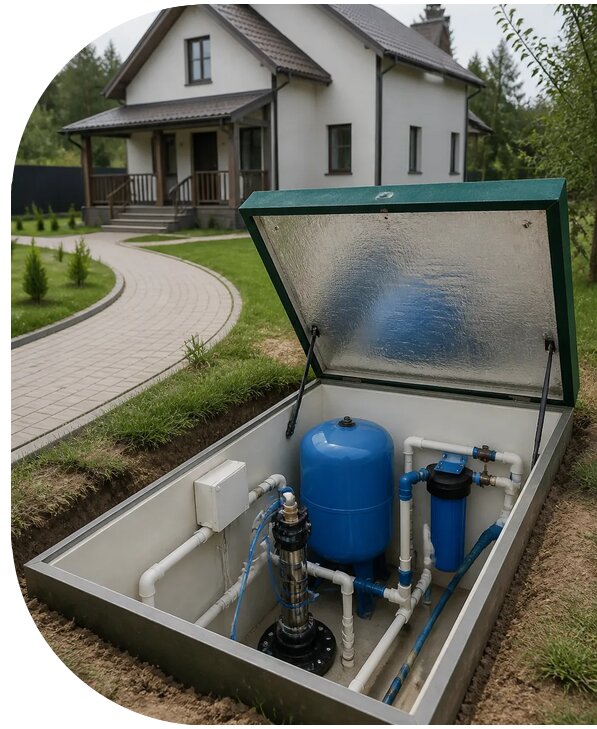 Автономное водоснабжение дома в Нурлате от 156405 р. | АПаруса-Нрт